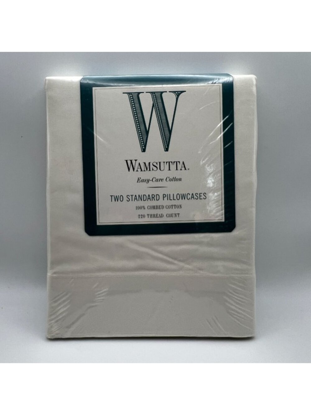 Wamsutta Easy-Care Cotton Standard Pillowcases 220 Thread Count Ivory Set Of 2